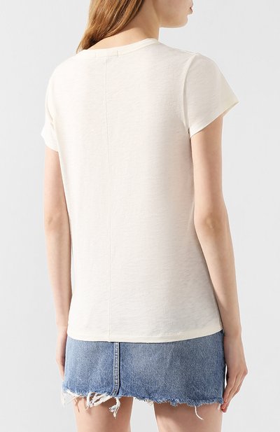 Хлопковая футболка RAG AND BONE белого цвета по цене 10600 руб., арт. WCC19HT037CH37, фото 4 Хлопковая футболка RAG AND BONE, арт. WCC19HT037CH37, фото 4