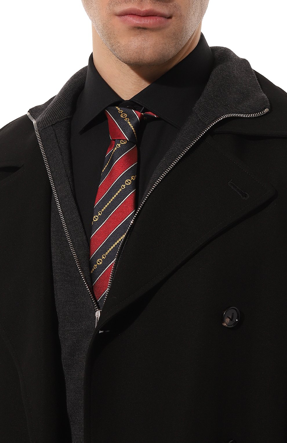 Шелковый галстук GUCCI, арт. 643929 4E002, фото 2