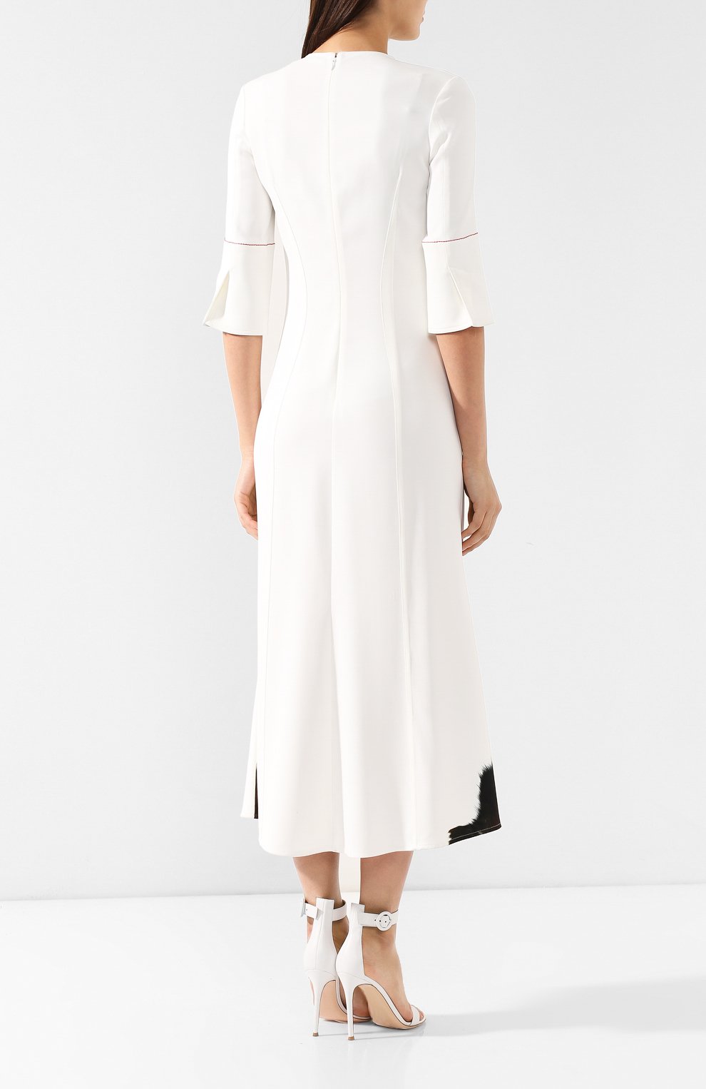Платье с принтом VICTORIA BECKHAM, арт. DR MID 6711 PSS19 D1 CADY C0W PRINT, фото 4