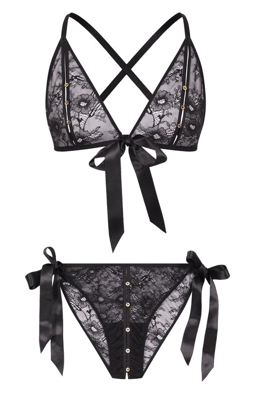 Комплект из бюстгальтера и трусов-слипов Aubade P080A-6 Чёрный P080A-6