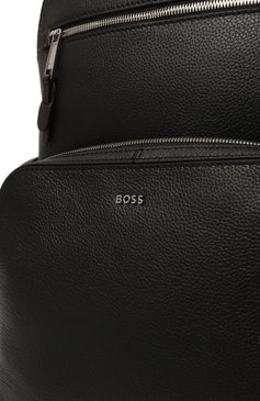Мужской кожаный рюкзак BOSS черного цвета, арт. 50512793 | Фото 3 (Размер: large; Материал: Натуральная кожа; Ремень/цепочка: На ремешке; Стили: Классический; Сумки-технические: Рюкзаки - большие)