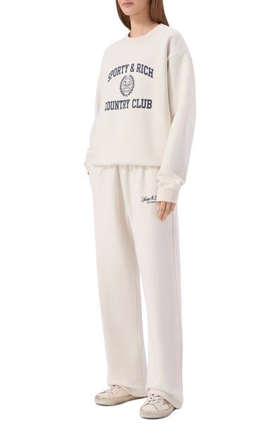 Хлопковый свитшот SPORTY AND RICH, арт. ST09876218WH37, фото 2