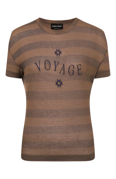 Женская футболка из лиоцелла и шелка GIORGIO ARMANI, арт. GW002080/AF15963