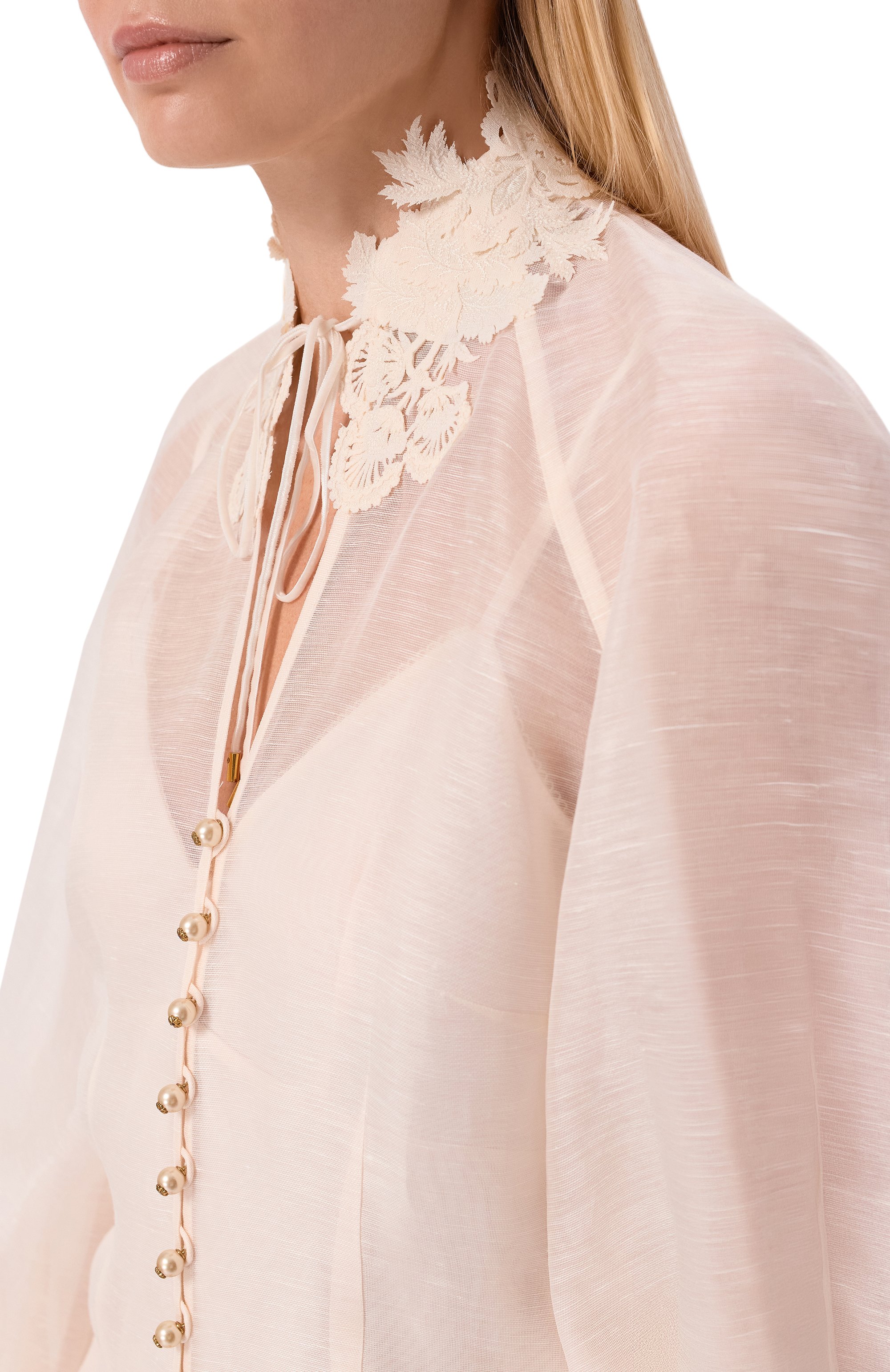 Блузка изо льна и шелка ZIMMERMANN, арт. 7121TC261, фото 5