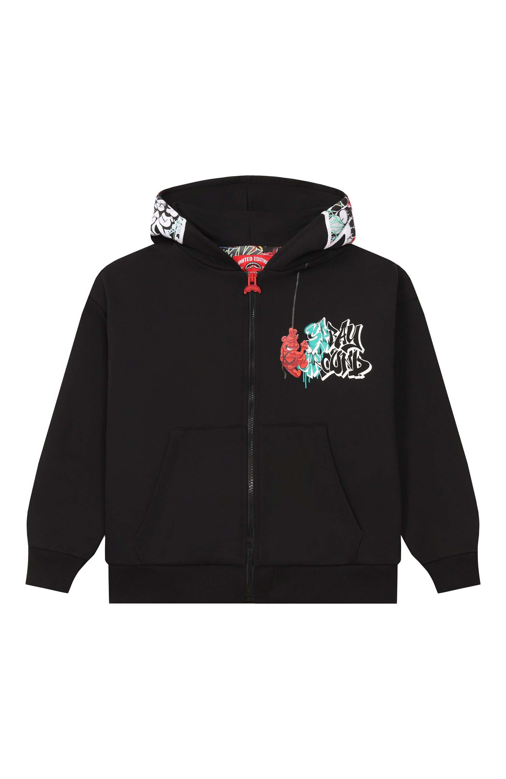 Хлопковая толстовка SPRAYGROUND, арт. SPY1533G/GRAFFITI BITE 0VER FULL-ZIP, фото 1