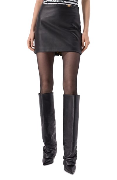 Кожаная юбка VERSACE, арт. 1011414/1A10118, фото 3