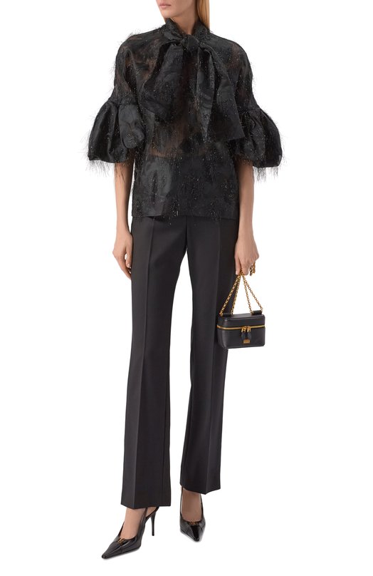 Шерстяные брюки Nina Ricci 25ACPA004/WV0324 Чёрный  25ACPA004/WV0324 Фото 2