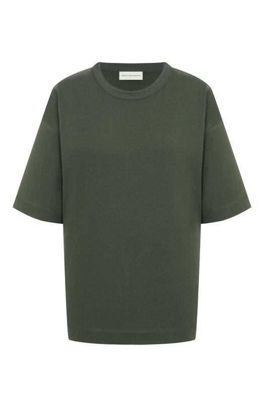 Хлопковая футболка Dries Van Noten 011101-2600-613 Зелёный 011101-2600-613