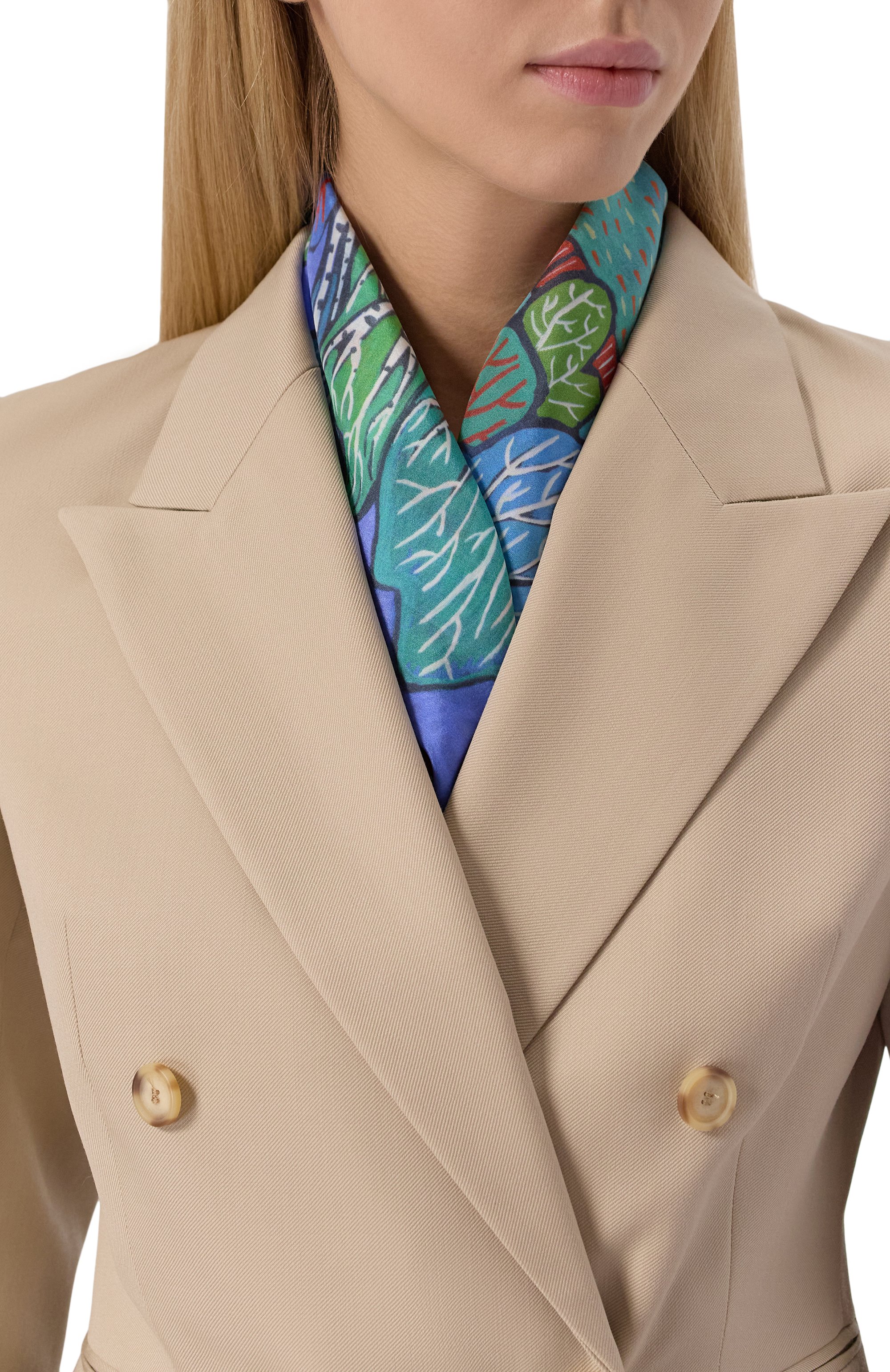 Шелковый платок плес GOURJI, арт. 91149637/415191172, фото 2