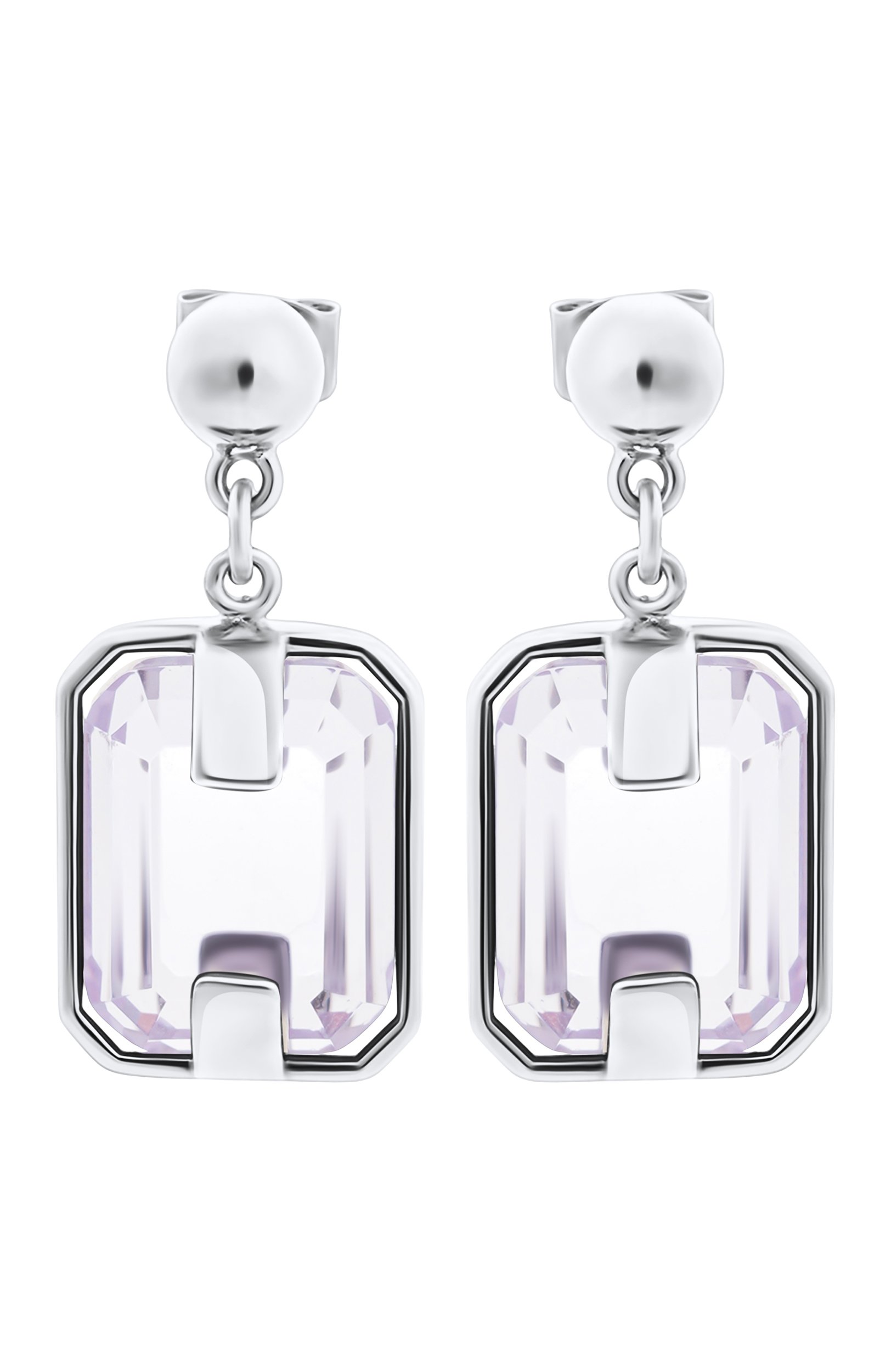 Серьги CRYSTALLINE JEWELLERY сиреневого цвета по цене 13090 руб., арт. 302W, фото 1 Серьги CRYSTALLINE JEWELLERY, арт. 302W, фото 1