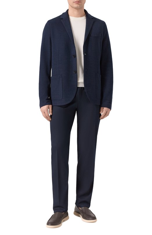 Пиджак из шерсти и шелка Harris Wharf London CL8P22PPM/PPM Синий  CL8P22PPM/PPM Фото 2