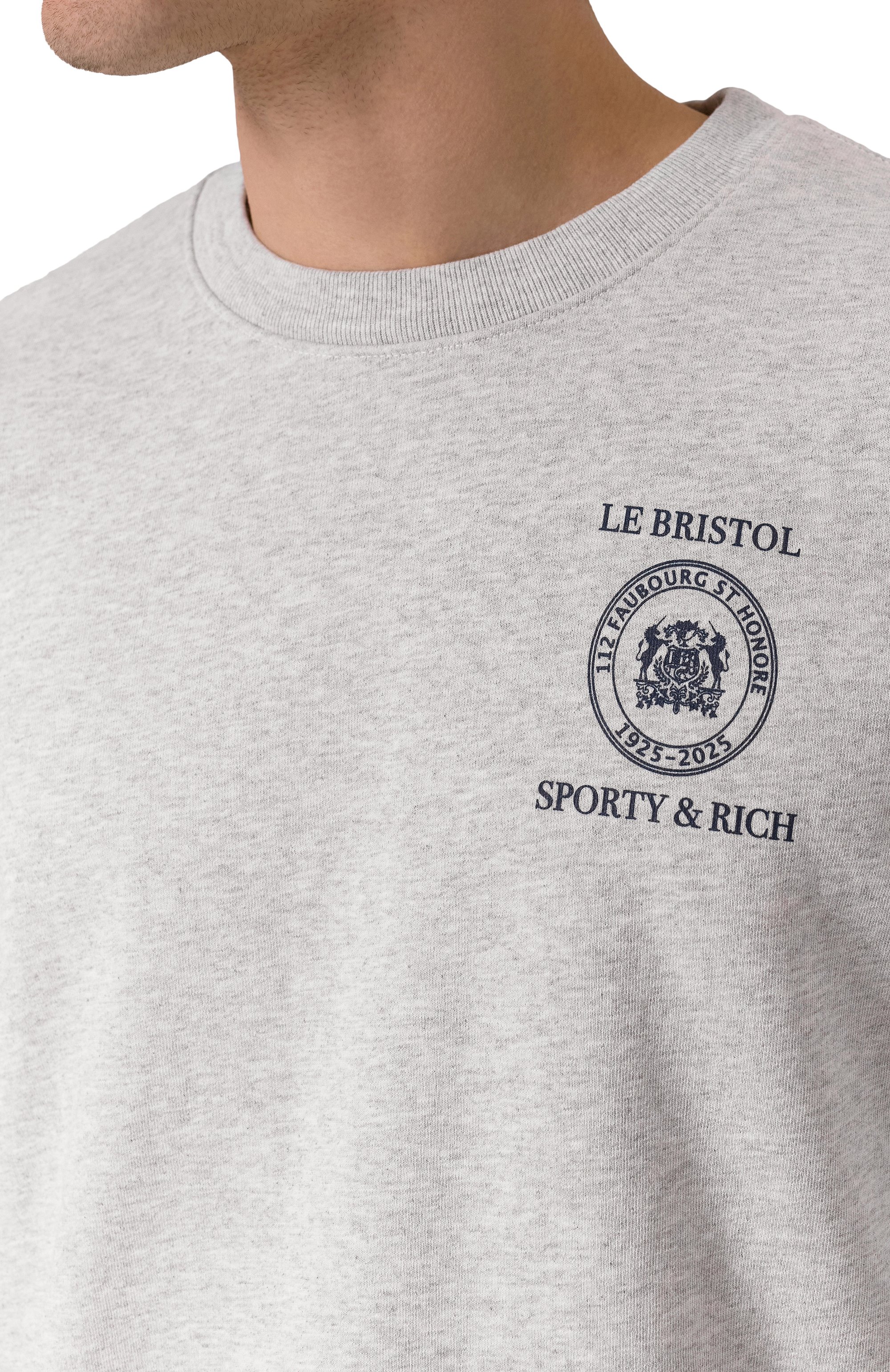 Хлопковый свитшот sporty & rich x le bristol paris SPORTY AND RICH, арт. ST071517620GY03, фото 5