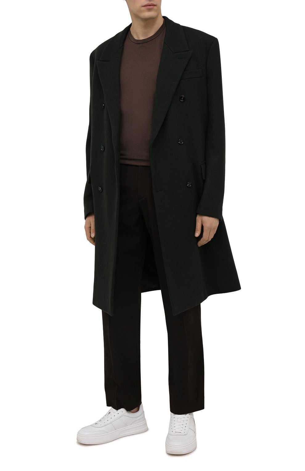 Шерстяные брюки THE ROW темно-коричневого цвета по цене 186000 руб., арт. 279W1842, фото 2 Шерстяные брюки THE ROW, арт. 279W1842, фото 2