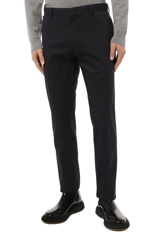 Хлопковые брюки Zegna E8I03/TR14 Синий  E8I03/TR14 Фото 3