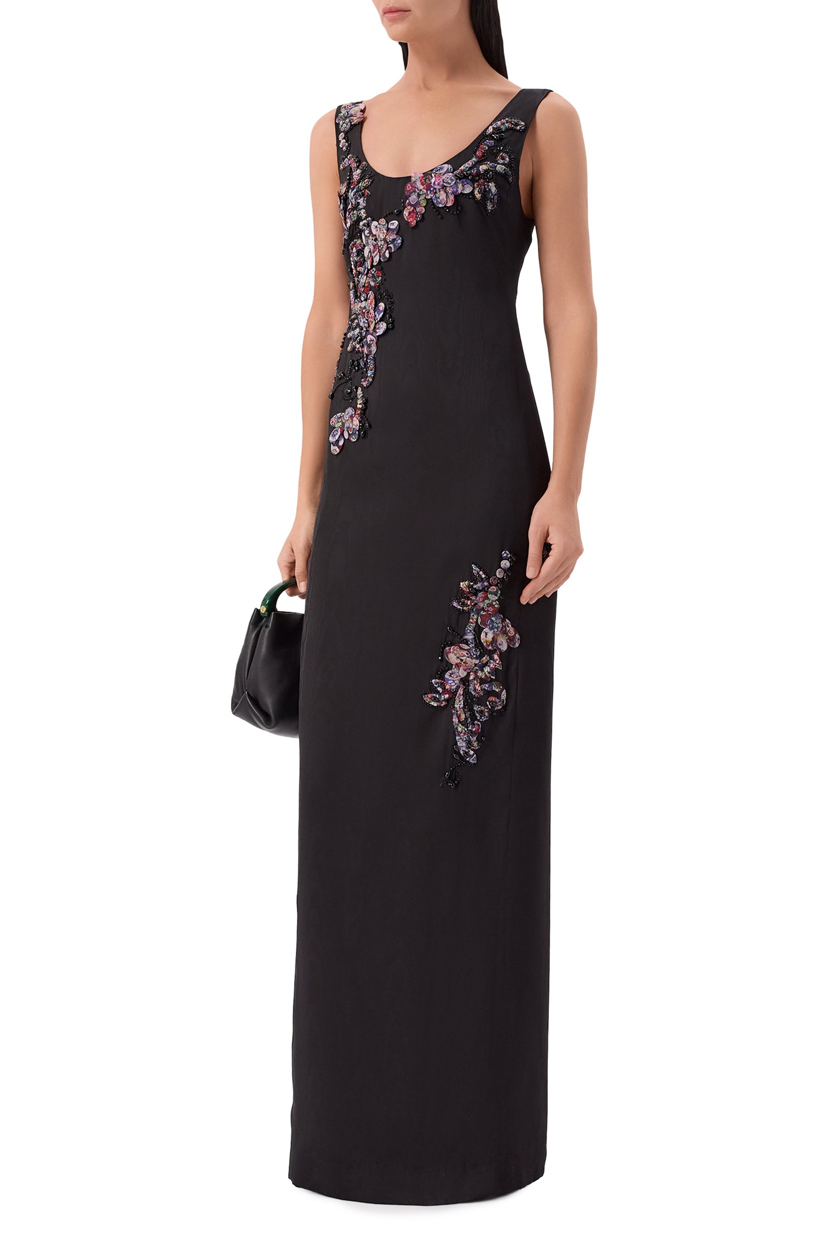 Платье из вискозы DRIES VAN NOTEN черного цвета по цене 285500 руб., арт. 262-131012/4024, фото 2 Платье из вискозы DRIES VAN NOTEN, арт. 262-131012/4024, фото 2