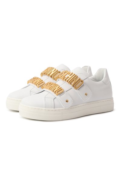 Кожаные кеды MOSCHINO, арт. 80592/VAR2/28-35