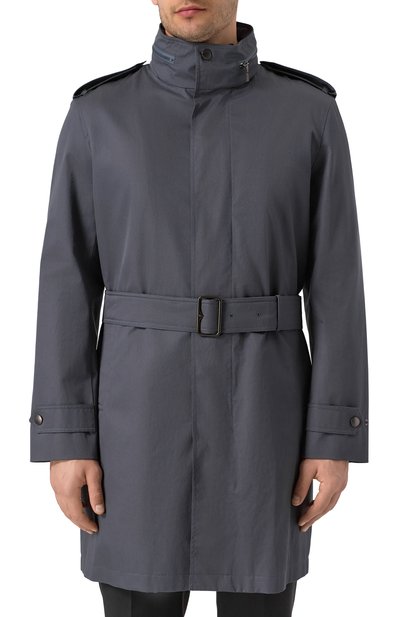 Хлопковый плащ BURBERRY темно-серого цвета по цене 317500 руб., арт. 8106366, фото 3 Хлопковый плащ BURBERRY, арт. 8106366, фото 3