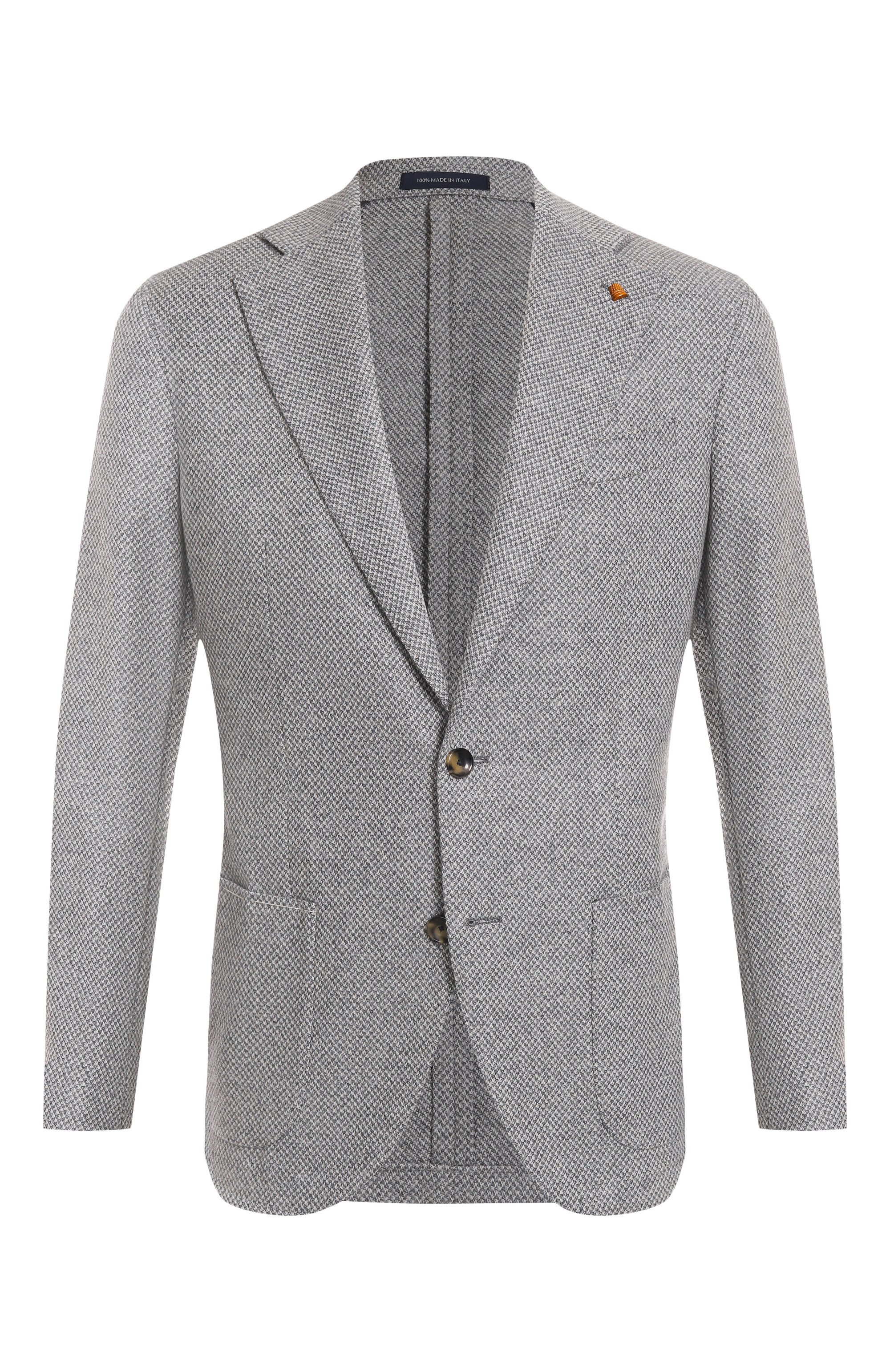 Шерстяной пиджак SARTORIA LATORRE серого цвета по цене 85850 руб., арт. EF74/UI0020, фото 1 Шерстяной пиджак SARTORIA LATORRE, арт. EF74/UI0020, фото 1