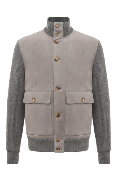 Мужской комбинированный кардиган BRUNELLO CUCINELLI, арт. M0PCL1955