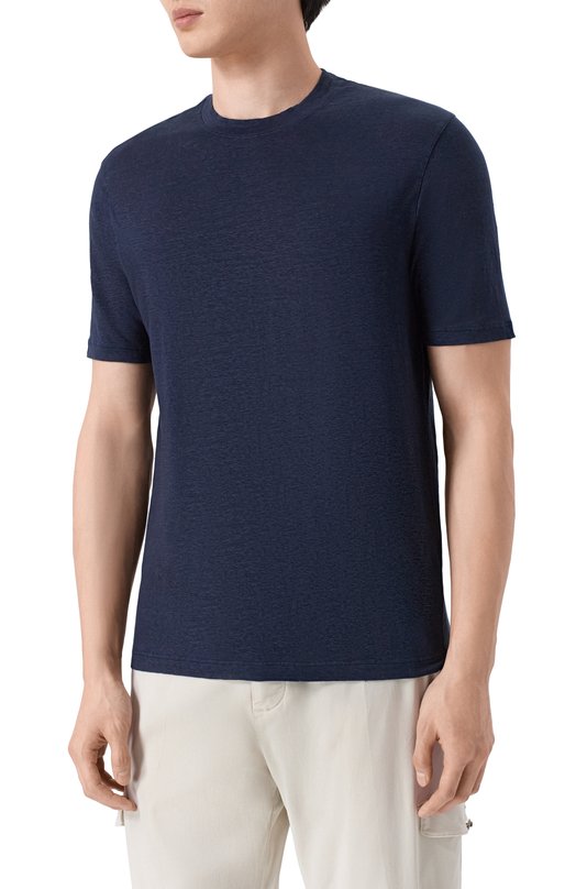 Льняная футболка Andrea Campagna TSMC/JERLIN Синий  TSMC/JERLIN Фото 3