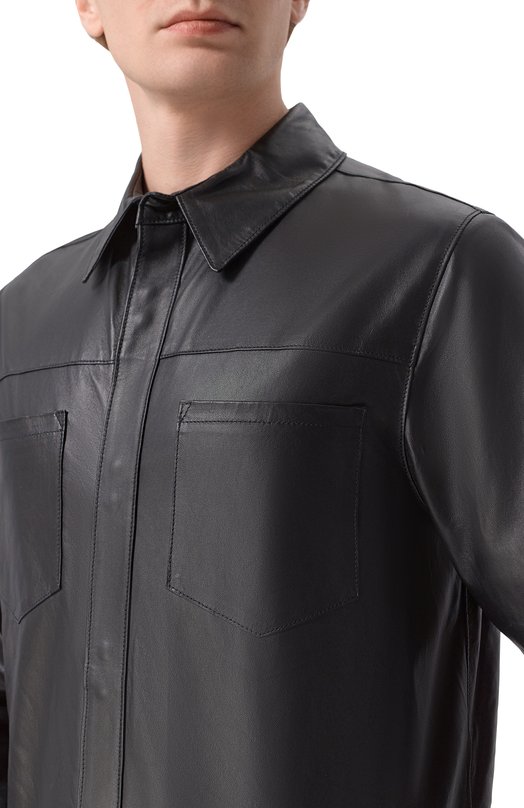 Кожаная рубашка Giorgio Brato GU26S9812NAPSTM Чёрный  GU26S9812NAPSTM Фото 5