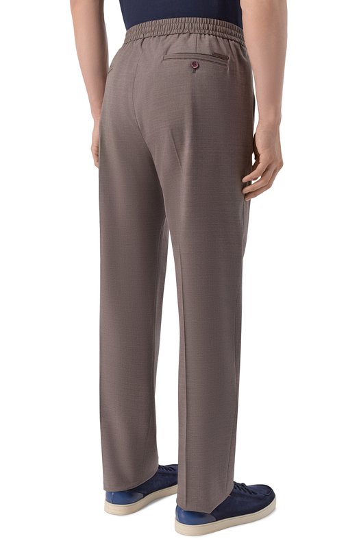 Шерстяные брюки Stefano Ricci M1T6100202/WEA04U Коричневый  M1T6100202/WEA04U Фото 4