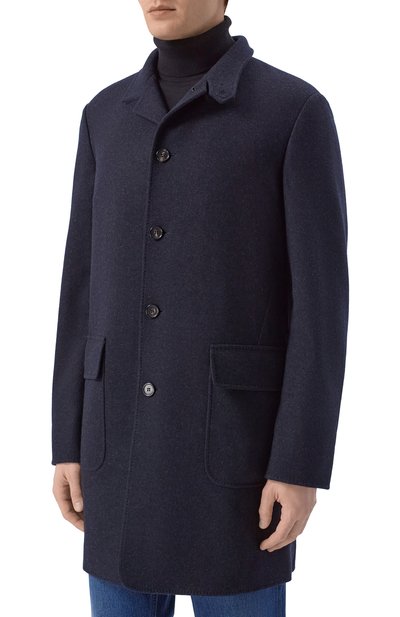 Кашемировое пальто LORO PIANA темно-синего цвета по цене 693500 руб., арт. FAF4702, фото 3 Кашемировое пальто LORO PIANA, арт. FAF4702, фото 3
