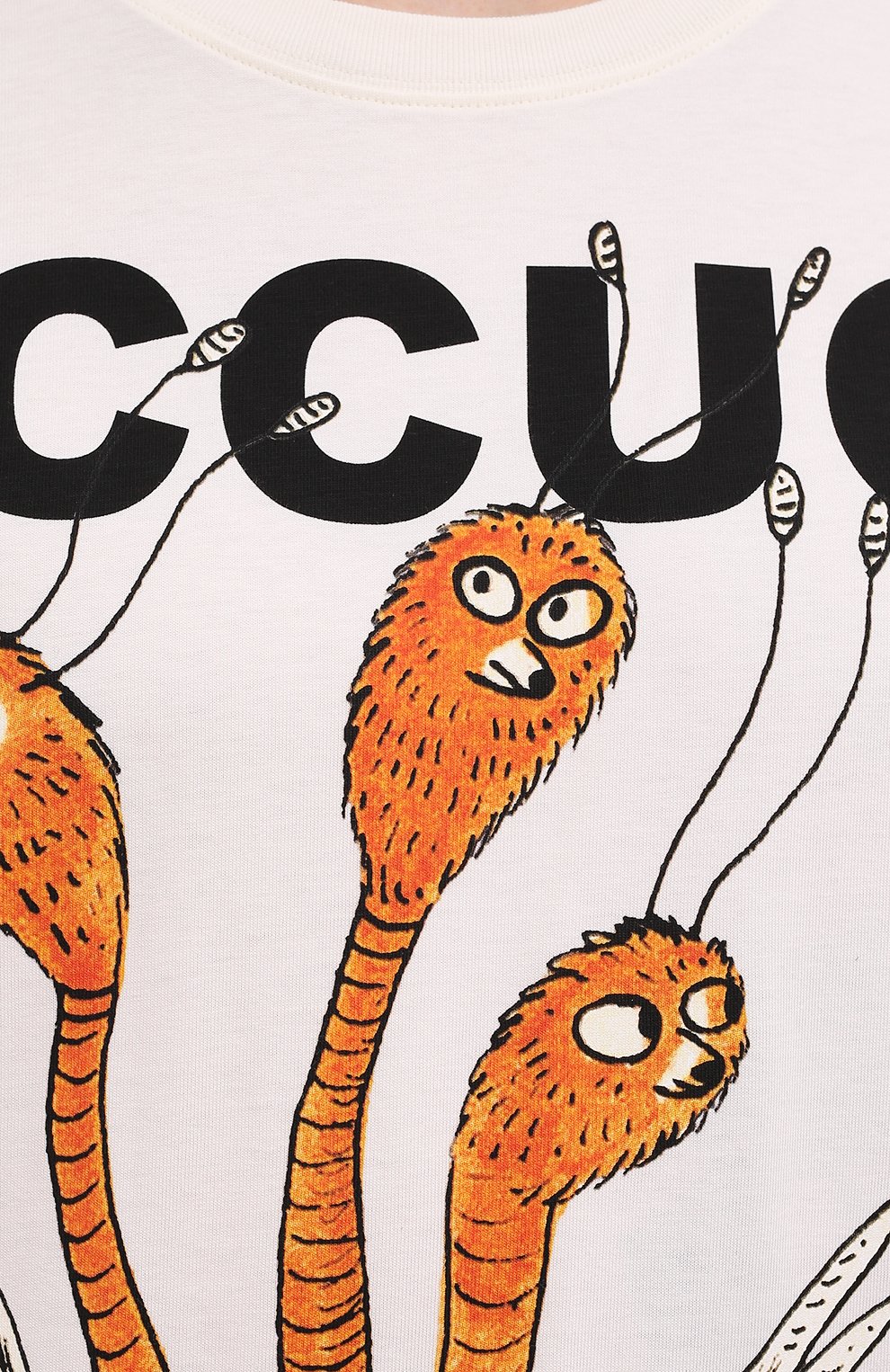 Хлопковая футболка iccug gucci x freya hartas GUCCI, арт. 548334/XJDJV, фото 5