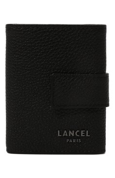 Мужской кожаное портмоне LANCEL черного цвета, арт. A12880 | Фото 1 (Нос: Не проставлено; Материал сплава: Проставлено; Материал: Натуральная кожа)