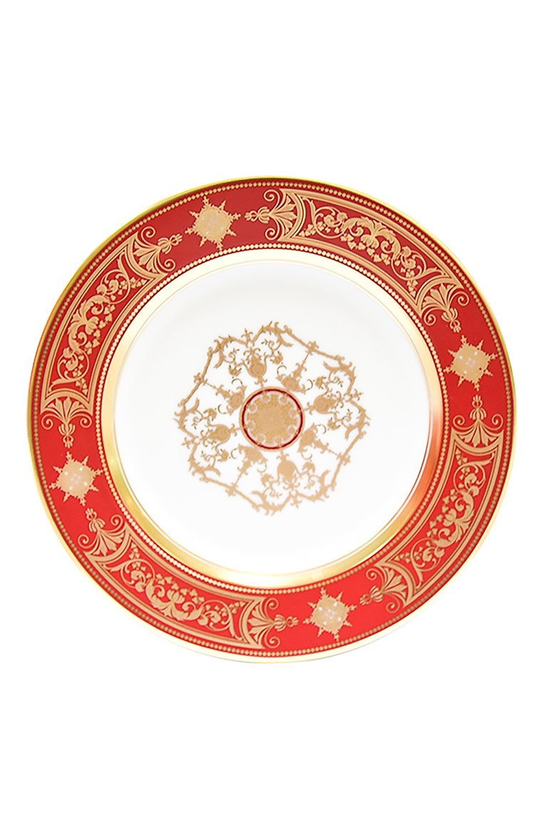 Тарелка для хлеба и масла aux rois rouge BERNARDAUD красного цвета, арт. G653/3 | Фото 1 (Коллекция: Aux Rois Rouge; Нос: Не проставлено; Региональные ограничения белый список (Axapta Mercury): Не проставлено; Ограничения доставки: fragile-2)