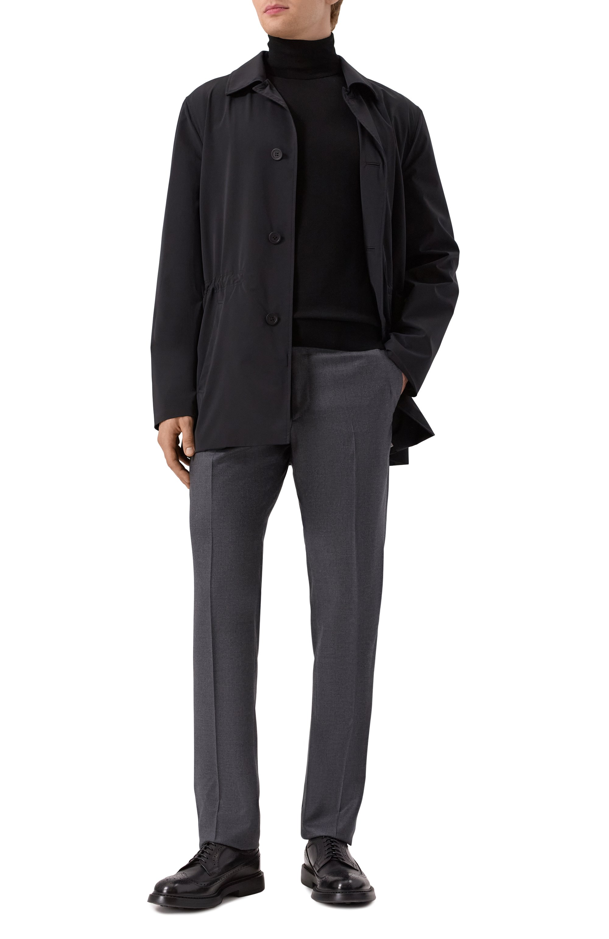 Шерстяные брюки STEFANO RICCI темно-серого цвета по цене 123000 руб., арт. M1T0220000/W610, фото 2 Шерстяные брюки STEFANO RICCI, арт. M1T0220000/W610, фото 2