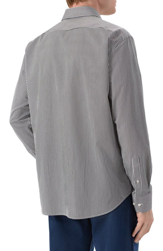 Хлопковая сорочка BOSS 50549904 Чёрно-белый  50549904 Фото 4