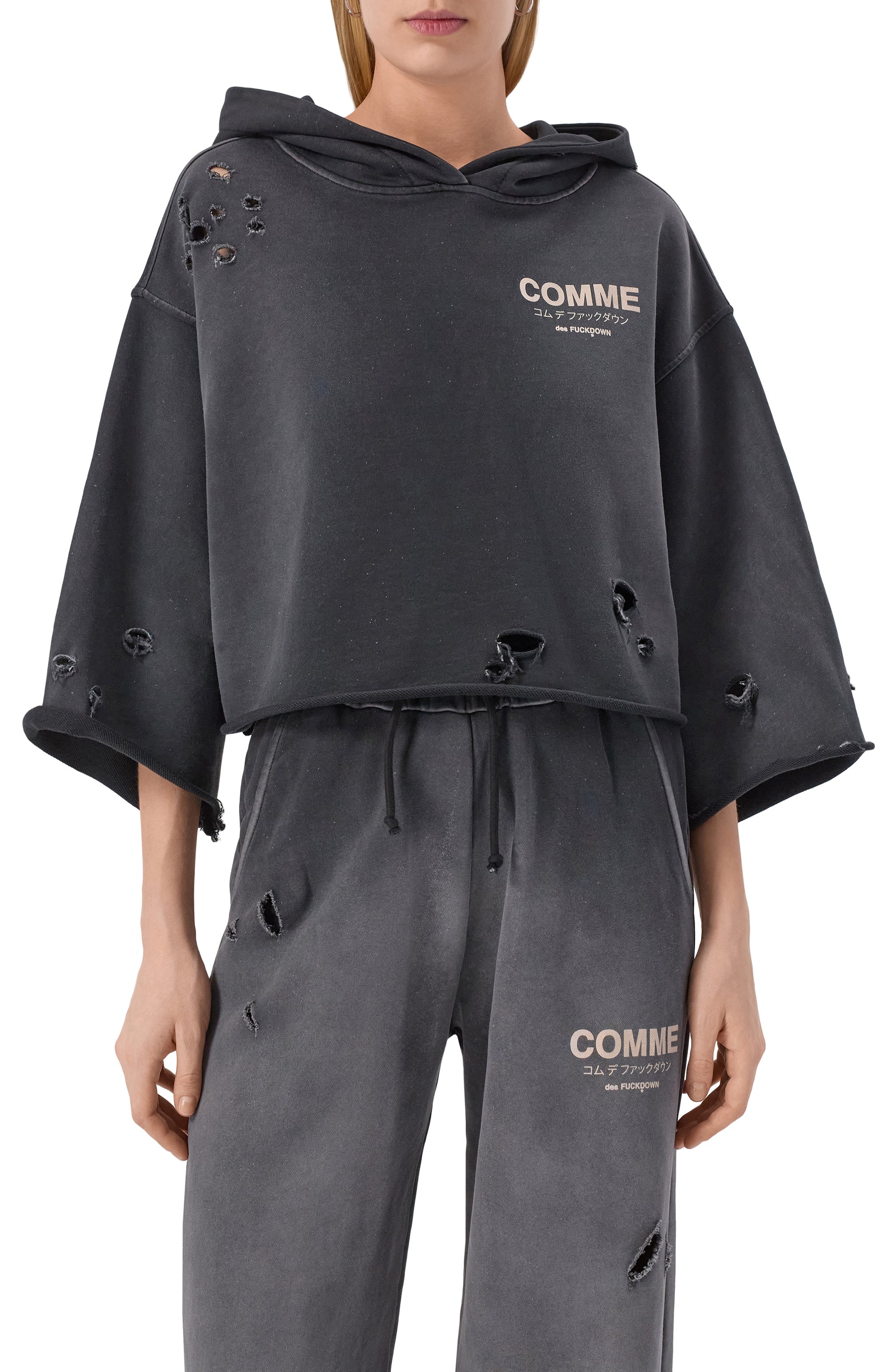 Хлопковое худи COMME DES FUCKDOWN, арт. CFABW01235, фото 3