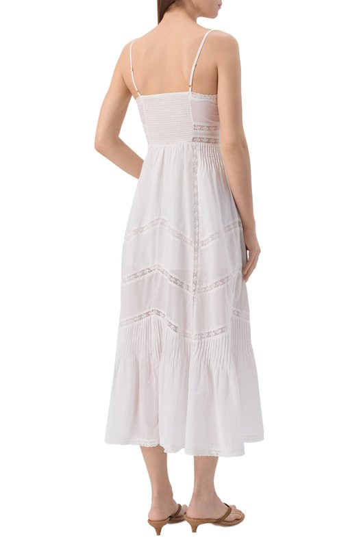 Хлопковое платье Love Shack Fancy D2245-1987 Белый  D2245-1987 Фото 3