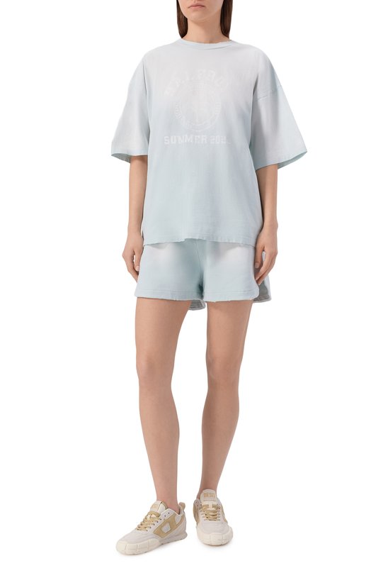 Хлопковая футболка Halfboy HS261WT028 JS003/VINTAGE TEE Голубой  HS261WT028 JS003/VINTAGE TEE Фото 2