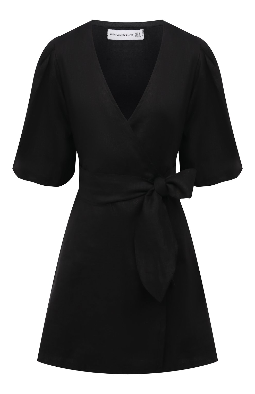 Льняное платье FAITHFULL THE BRAND черного цвета по цене 33950 руб., арт. FF1685-BLK, фото 1 Льняное платье FAITHFULL THE BRAND, арт. FF1685-BLK, фото 1