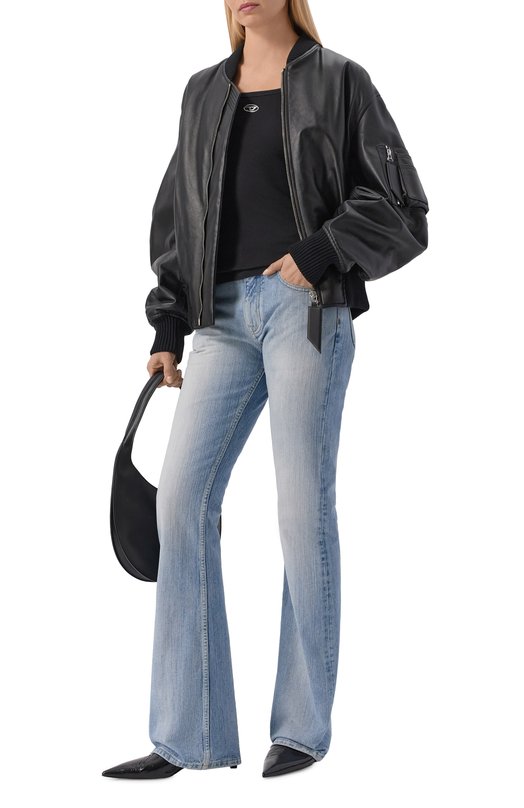 Хлопковый лонгслив Diesel A19909/0JMBA Чёрный  A19909/0JMBA Фото 2