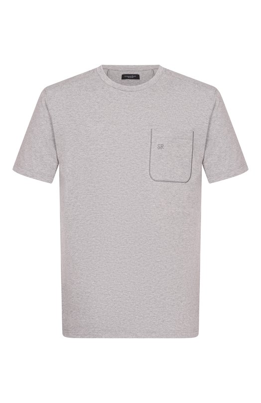 Хлопковая футболка Stefano Ricci MNH6104990/803C0 Серый MNH6104990/803C0