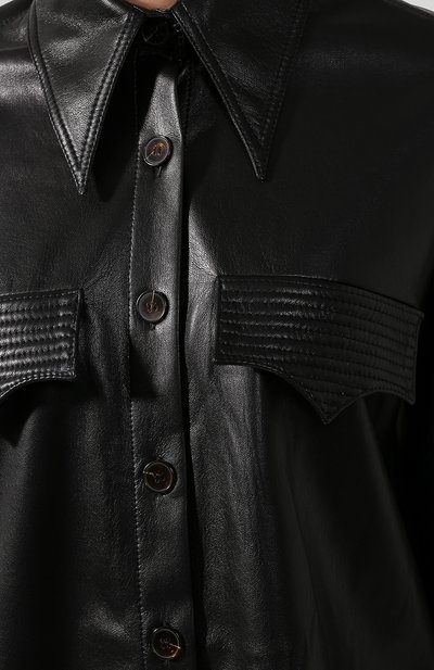 Рубашка NANUSHKA, арт. ELPI_BLACK_VEGAN LEATHER, фото 5