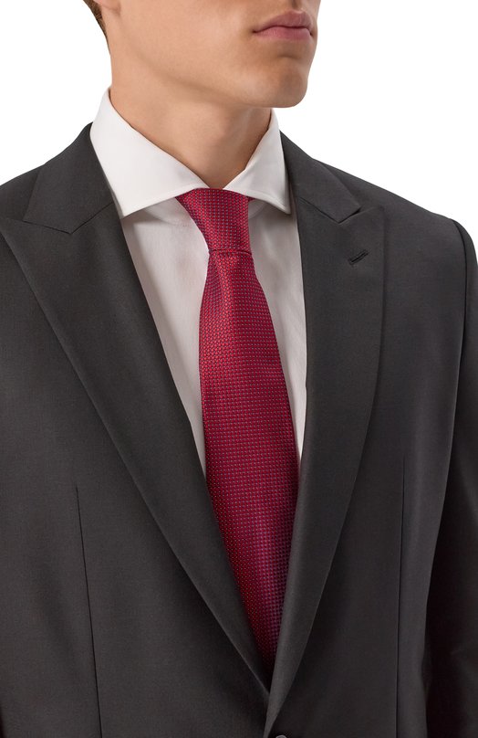Шелковый галстук Kiton UCRVKPC05L6505 Красный  UCRVKPC05L6505 Фото 2