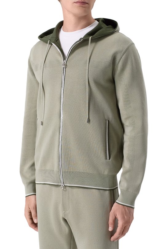 Хлопковый кардиган Stefano Ricci K616447FCR/F26114 Зелёный  K616447FCR/F26114 Фото 3