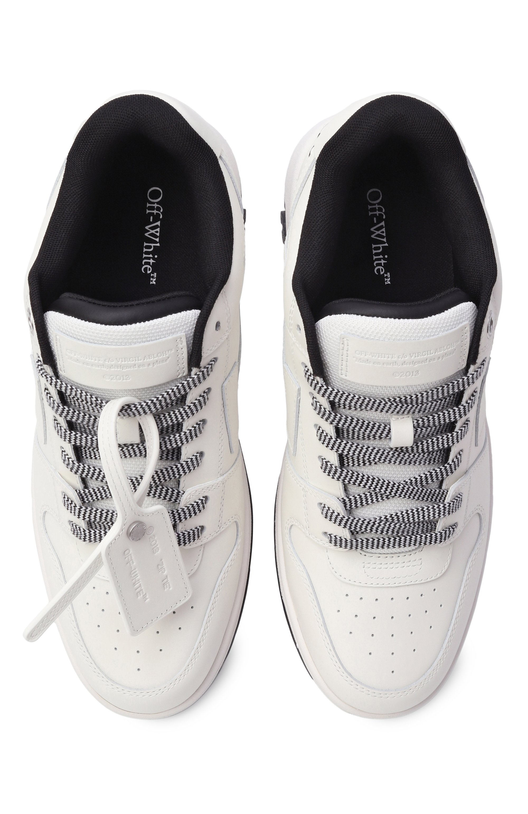 Кожаные кеды out of office OFF-WHITE, арт. 0MIA189F25LEA006, фото 6