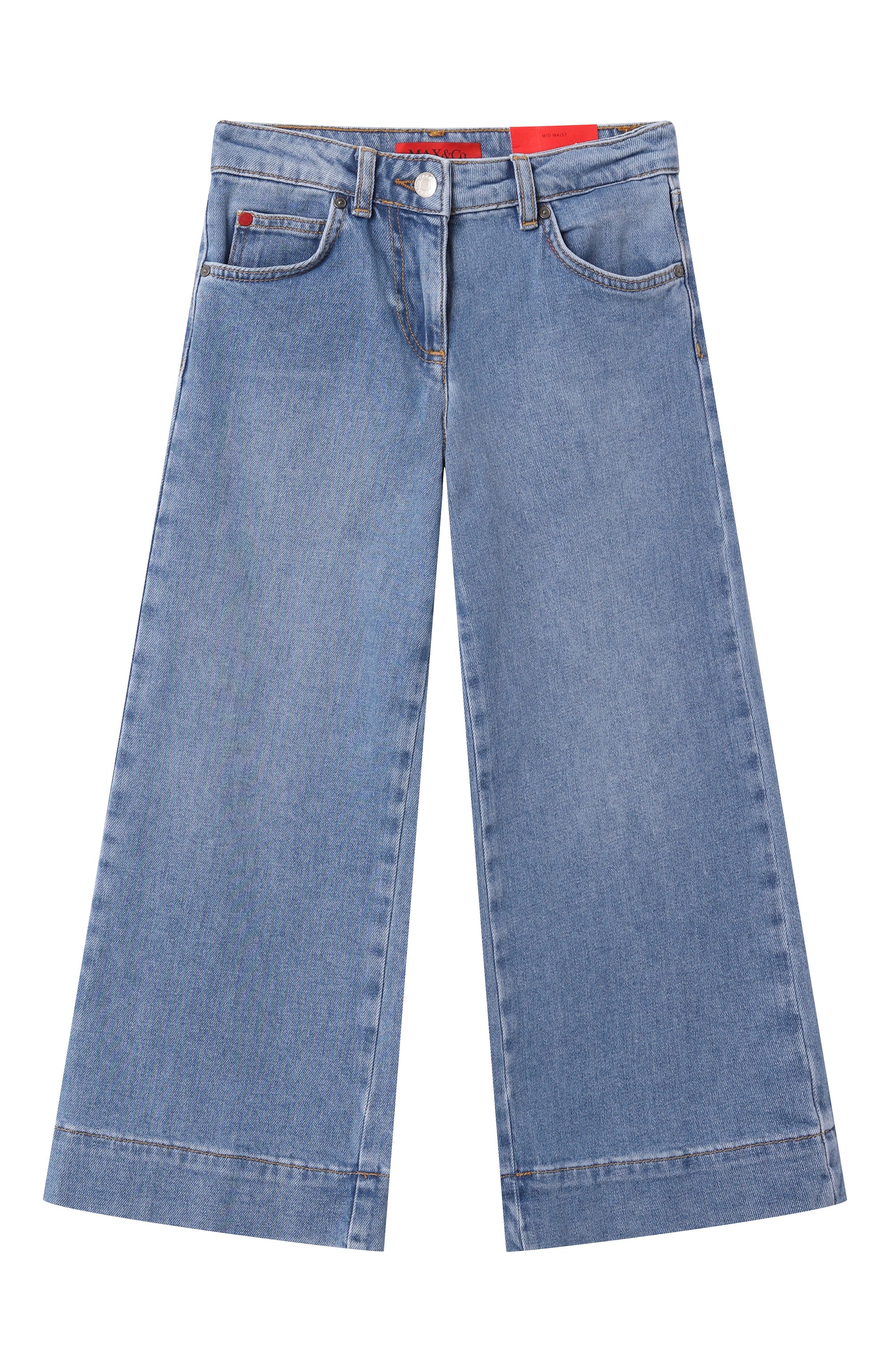 Джинсы MAX&CO голубого цвета по цене 19200 руб., арт. MX0111-MX066, фото 1 Джинсы MAX&CO, арт. MX0111-MX066, фото 1