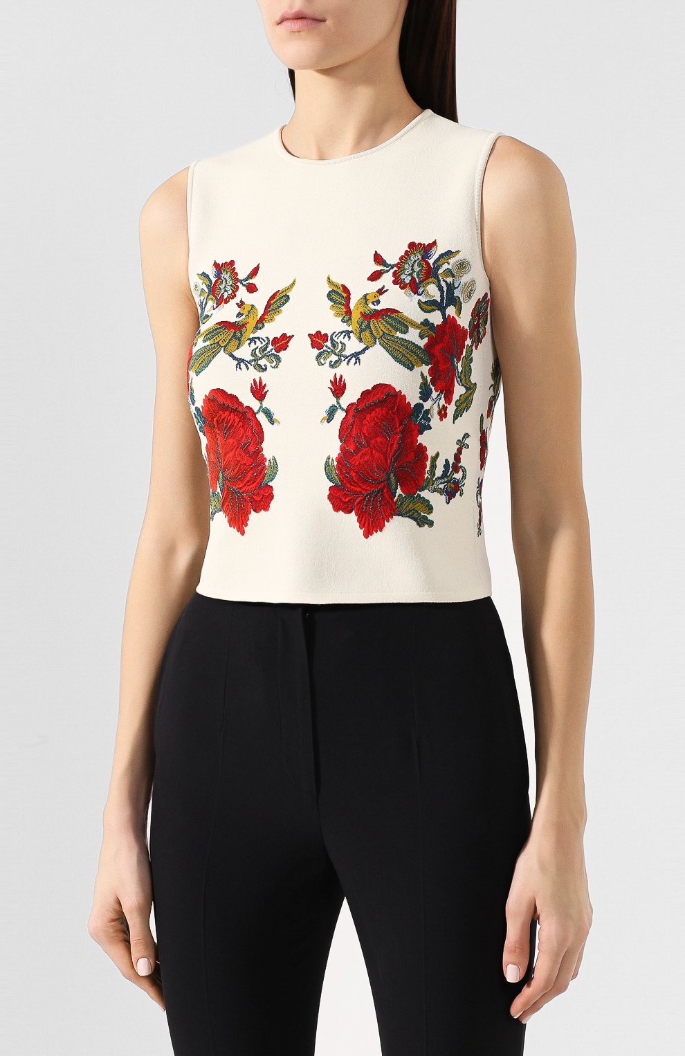 Топ с принтом ALEXANDER MCQUEEN разноцветного цвета по цене 131000 руб., арт. 571661/Q1WWA, фото 3 Топ с принтом ALEXANDER MCQUEEN, арт. 571661/Q1WWA, фото 3