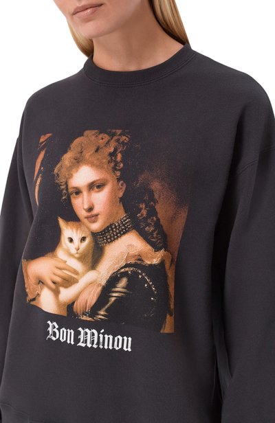 Хлопковый свитшот DOMREBEL черного цвета по цене 37400 руб., арт. B0N MIN0U/SWEATSHIRT, фото 5 Хлопковый свитшот DOMREBEL, арт. B0N MIN0U/SWEATSHIRT, фото 5