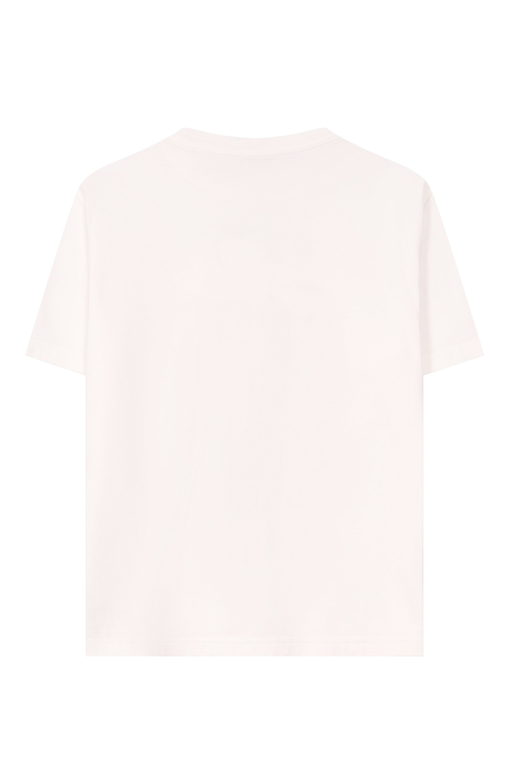 Хлопковая футболка DOLCE & GABBANA молочного цвета по цене 33300 руб., арт. L4JTHV/G7Q2W, фото 2 Хлопковая футболка DOLCE & GABBANA, арт. L4JTHV/G7Q2W, фото 2