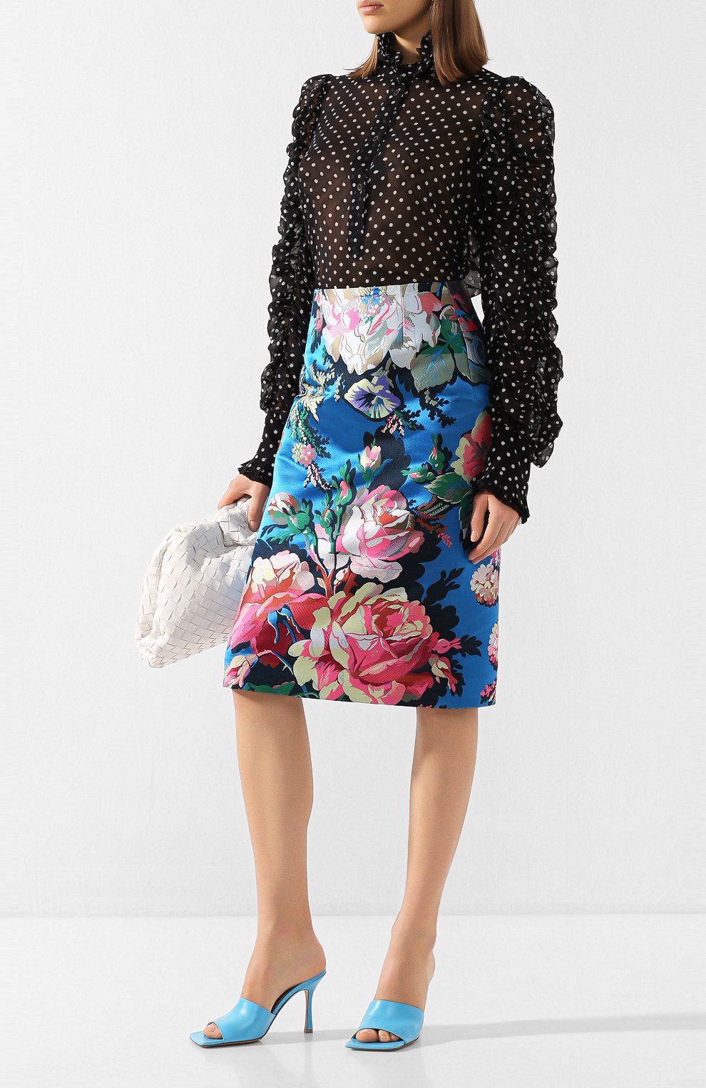 Юбка DRIES VAN NOTEN синего цвета по цене 89950 руб., арт. 201-10805-9051, фото 2 Юбка DRIES VAN NOTEN, арт. 201-10805-9051, фото 2