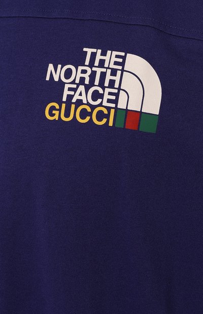 Хлопковая футболка the north face x gucci GUCCI, арт. 671443 XJDRB, фото 5