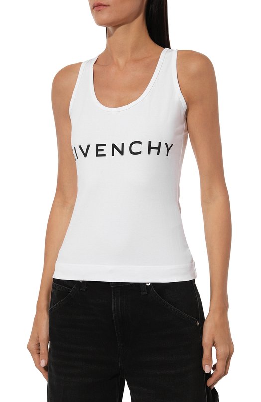 Хлопковая майка Givenchy BW70AZ3YAC Белый  BW70AZ3YAC Фото 3