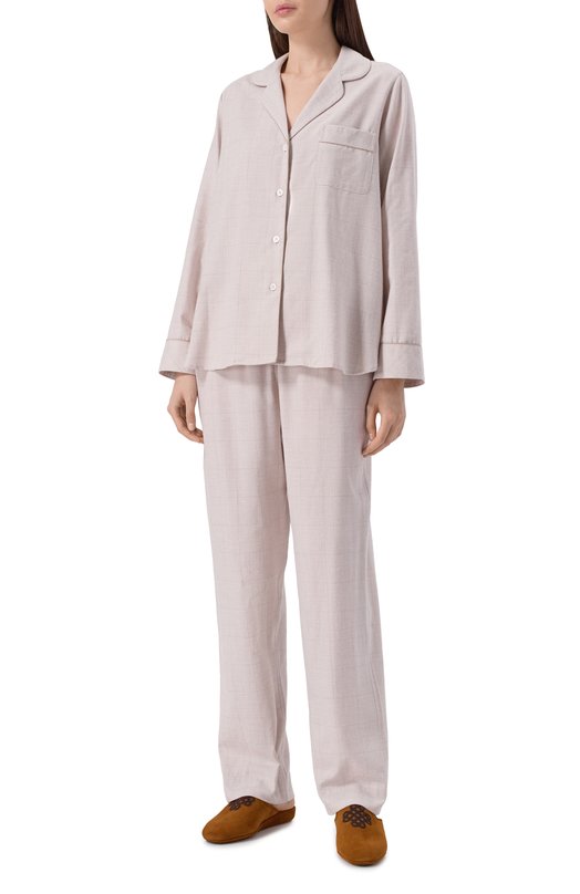 Пижама из хлопка и шерсти Zimmerli 4600-11004 Бежевый  4600-11004 Фото 2